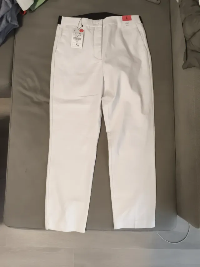 Pantalón vestir blanco Talla L
