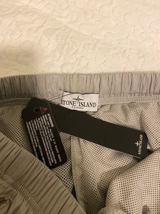 Stone Island Pantalones Chubasquero Talla M Gris