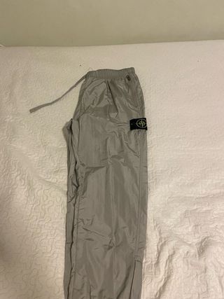 Stone Island Pantalones Chubasquero Talla M Gris