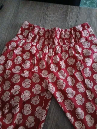 Conjunto verano blusa y pantalón estampado