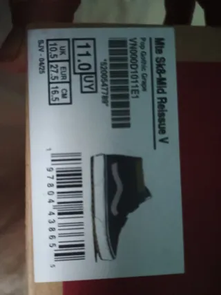 Zapatillas Vans Clásicas de ñiñas talla 27.5