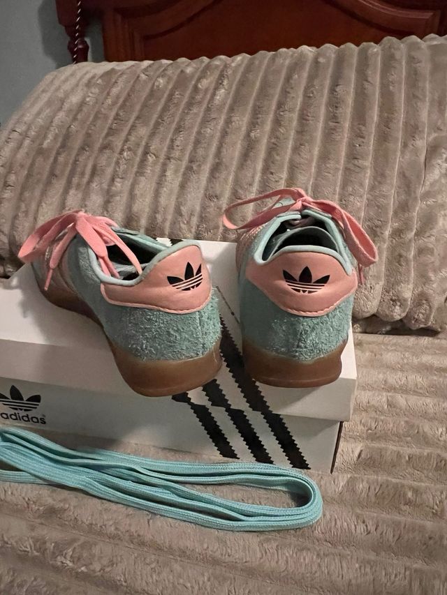 Adidas Gazelle Zapatillas Suede Rosa y Verde Azula