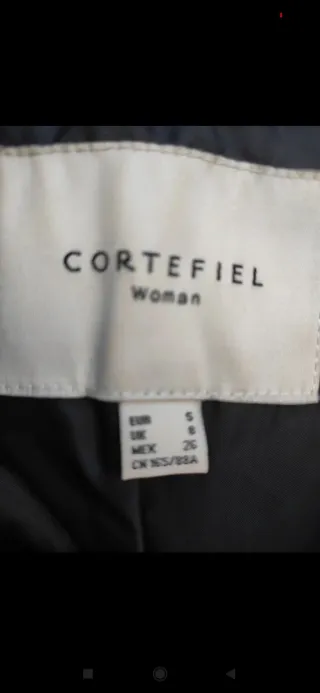 Chaqueta Cortefiel acolchada negra Talla S
