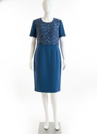 Vestido de Fiesta de Seda Azul