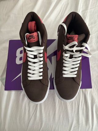 Nike SB Blazer Mid Nuevas Marrón/Rojo