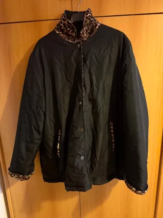 Giacca vintage con stampa leopardata