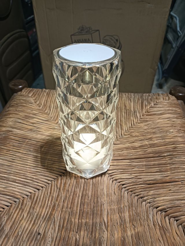 Lámpara LED Recargable Cristal