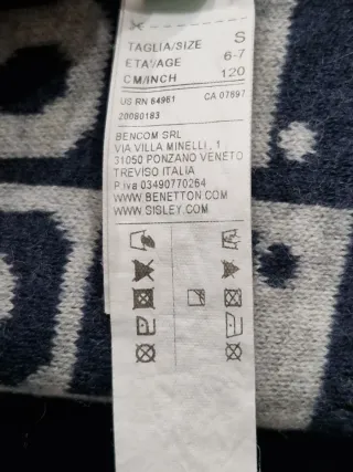 Sciarpa e berretto Benetton blu e grigio