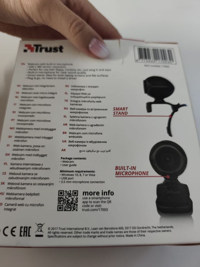 Webcam Trust EXIS para PC y portátil