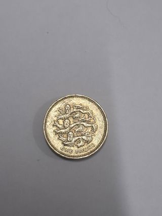 Moneda 1 Libra 1992 Canto Invertido