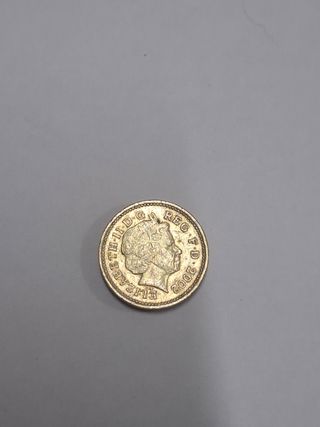 Moneda 1 Libra 1992 Canto Invertido