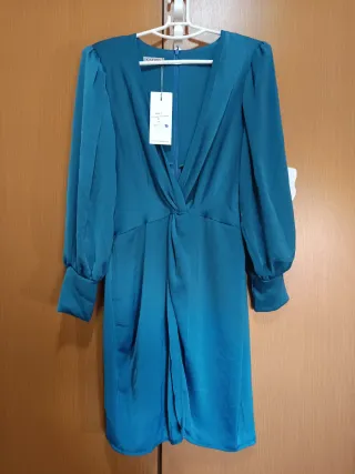 Vestido verde azulado