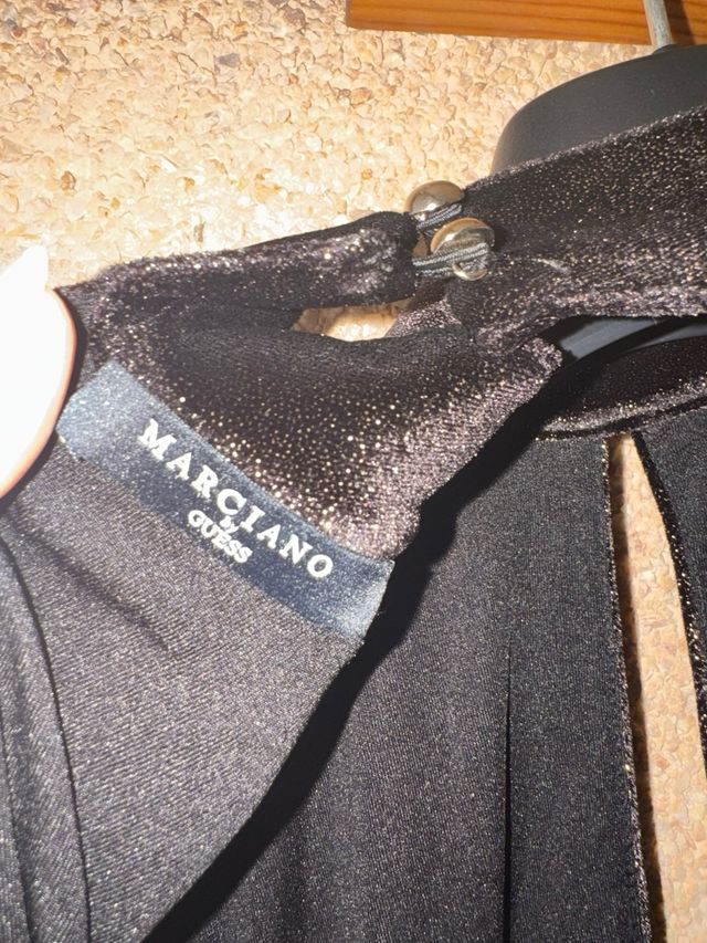 Vestido Marciano Negro Plateado