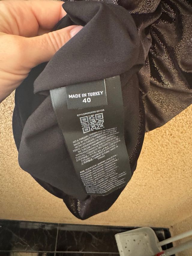 Vestido Marciano Negro Plateado