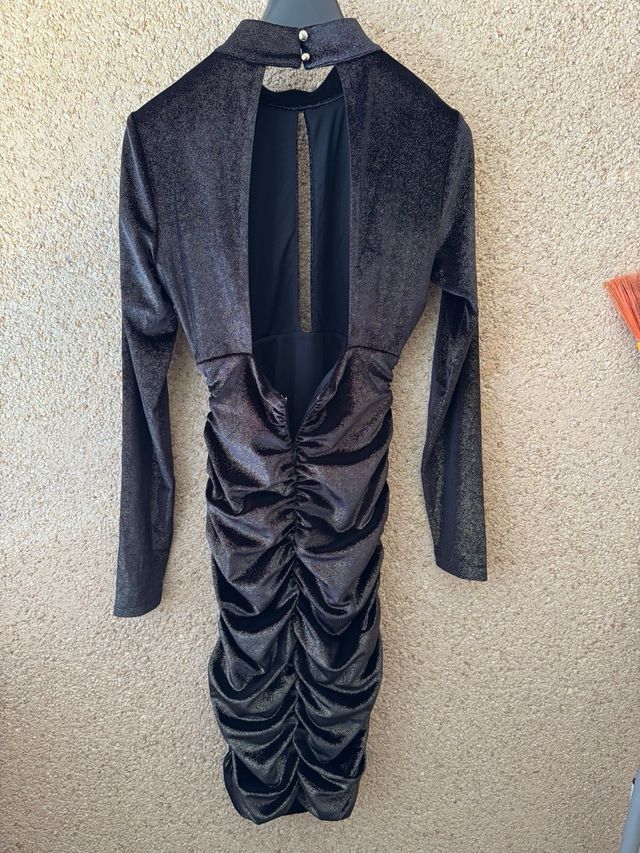 Vestido Marciano Negro Plateado