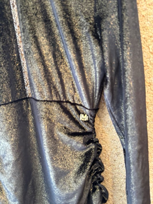 Vestido Marciano Negro Plateado