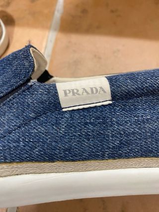 Mocassini Prada Blu Denim