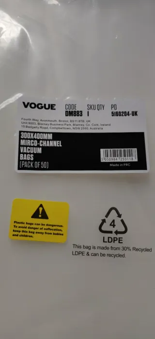 Bolsas al vacío Vogue (Pack de 50)