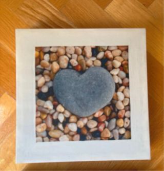 Marcos Lienzo Corazón Piedras