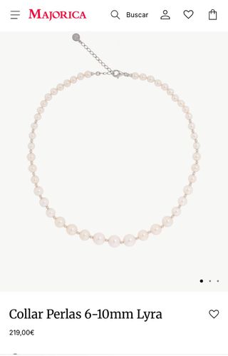 Collar Majorica Perlas 6 y 10mm Lyra