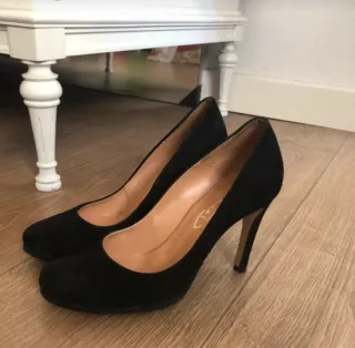 Zapatos de piel salón negros Made in Italy