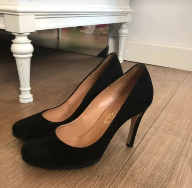 Zapatos de piel salón negros Made in Italy