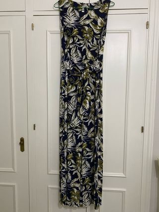 Mono largo estampado hojas