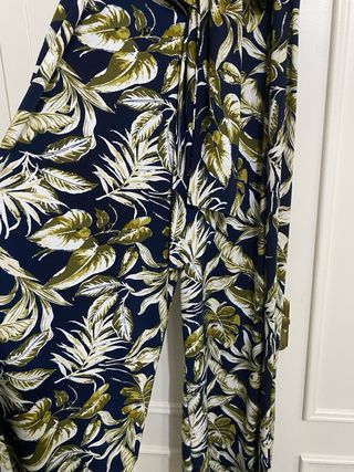 Mono largo estampado hojas