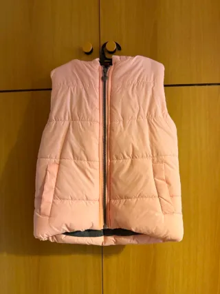 Gilet imbottito rosa bambina
