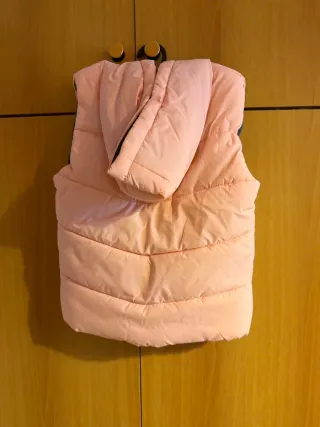 Gilet imbottito rosa bambina