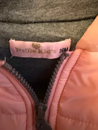 Gilet imbottito rosa bambina