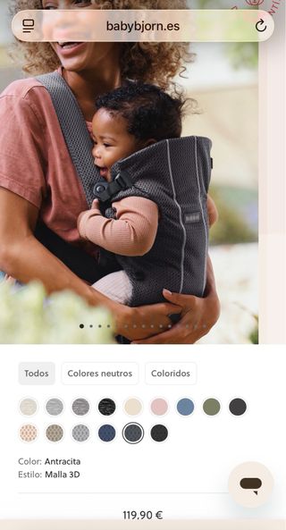 Mochila Porta Bebé BabyBjörn Mini