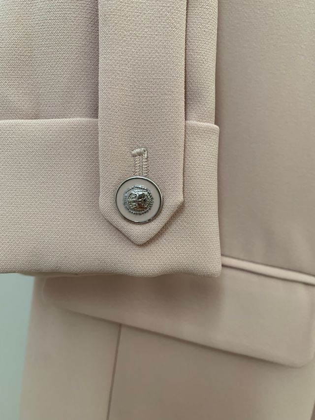 Chaqueta blazer americana Zara, rosa palo. Talla M