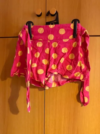Pantaloncini bimba pois rosa vintage
