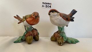 Pájaros de cerámica antiguos (2x 50€)