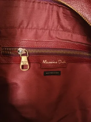 Bolso Massimo Dutti Piel Rojo