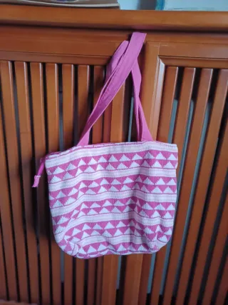 Bolso infantil Populares rosa y blanco