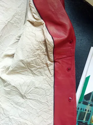 Chaqueta Piel Oveja Roja Poco Uso