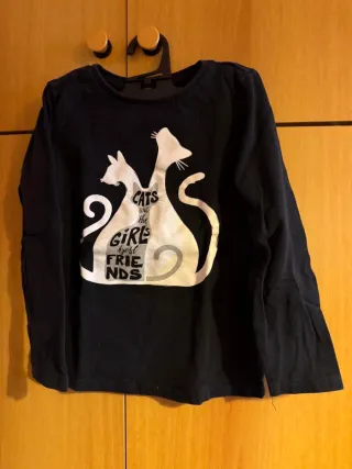 Maglietta nera gattini Cats are the girls best fri