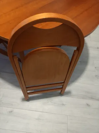 Tavolo consolle ciliegio con 4 sedie