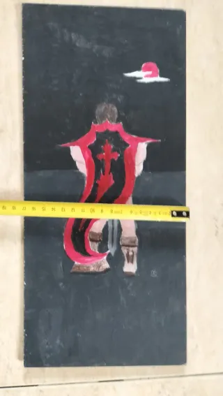 Antiguo óleo personaje mitológico