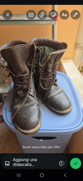 Scarponi in pelle marrone