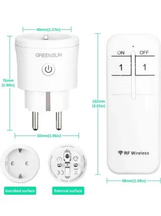 Enchufe Inteligente GreenSun con Mando a distancia