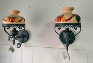 Pack dos Lámparas Forja Flores