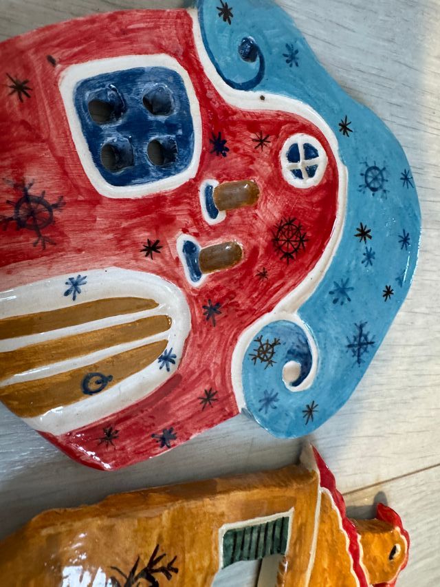 2 Casas Cerámica Decorativas