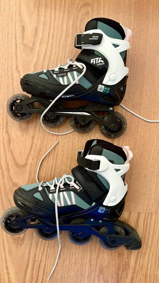 Patines Oxelo Talla 38-41 + Protecciones y Bolsa