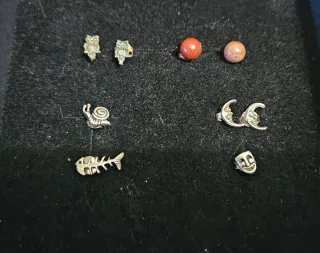 Lote pendientes plata vintage