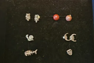 Lote pendientes plata vintage