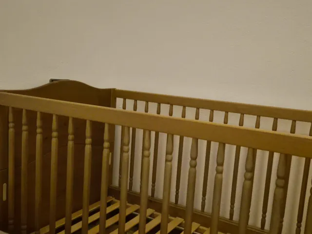 Cuna Ikea madera barandillas Llit de baranes