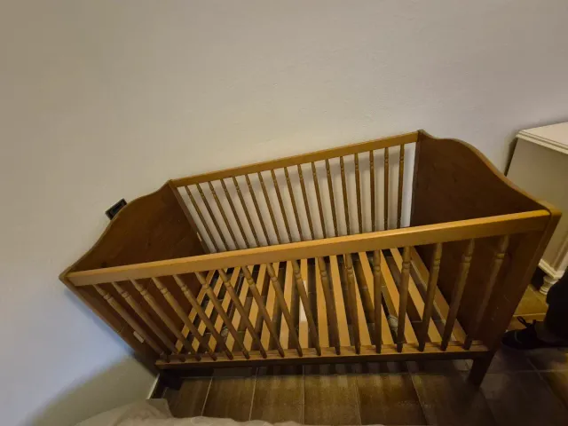 Cuna Ikea madera barandillas Llit de baranes